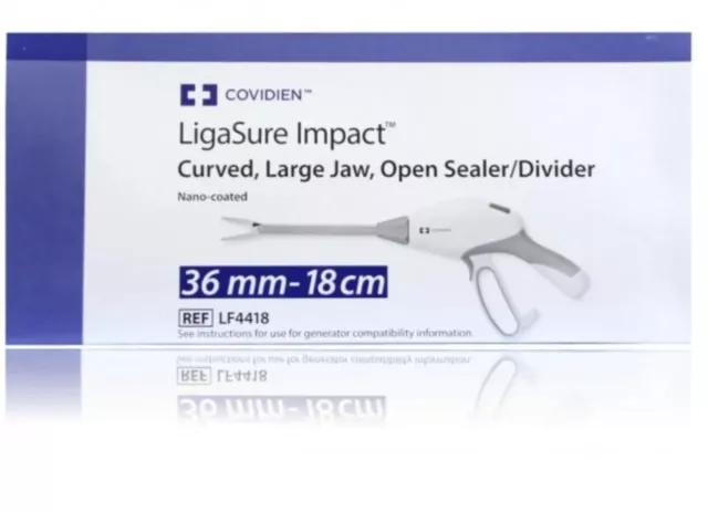 LigaSure Impact™ LF4418Curved, Large Jaw, Open Sealer/Divider with Nano-coating