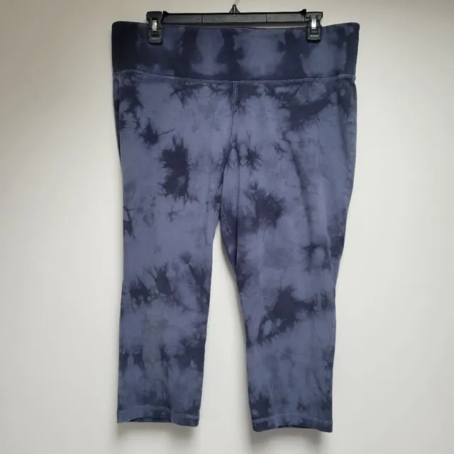 Livi Active High Rise 7/8 Leggings 22/24 Pockets Mesh Cooling Blue with Tie  Dye