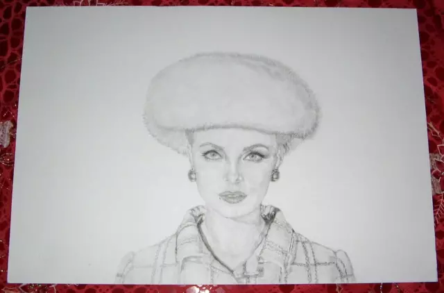 Disegno Matita E Carboncino 33X48 - Virna Lisi - Bellissimo!