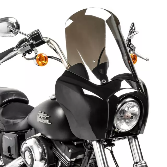 Verkleidung MG5 für Harley Dyna Street Bob 06-17 schwarz-rauchgrau