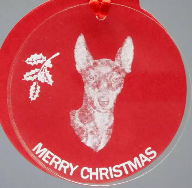 Manchester Terrier Dog Ornament, Lucite,