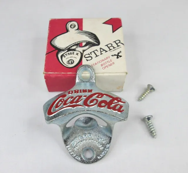 Vintage Coca-Cola NOS Starr “X” Stationary Wall Mount Bottle Opener New