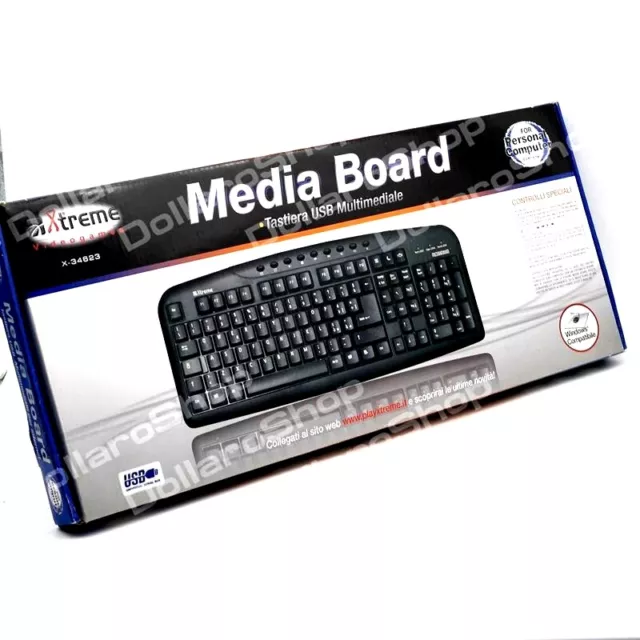 Tastiera Multimediale con layout Italiano cavo USB pc per Computer Keyboard