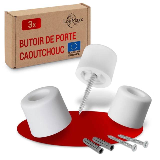 YDAJIURI Lot 2 Butées De Porte Magnétiques Sans Perçage – Adhésif 3D Ou Vis Inox Pour Maintien Fort