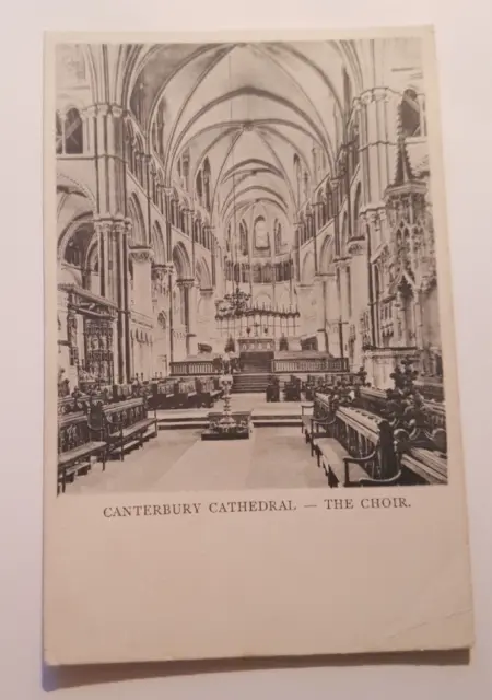 Hills & Co Series No. 5040 Postcard - The Choir, Canterbury Cathedral  (b)