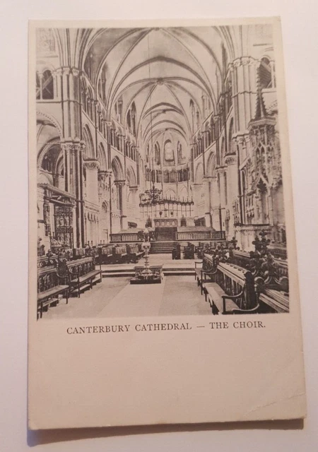 Hills & Co Series No. 5040 Postcard - The Choir, Canterbury Cathedral  (b)