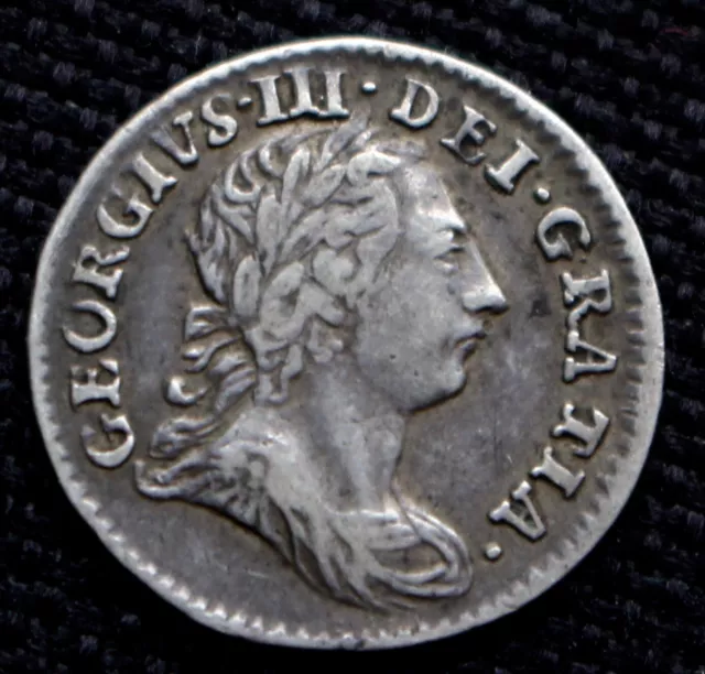 1763 GREAT BRITAIN 2 PENCE .925 SILVER - George III - Maundy Money