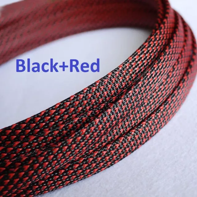 31 Colours 1 -100mm Expandable Braided Sleeving Cable Harness Wire Sheathing PET
