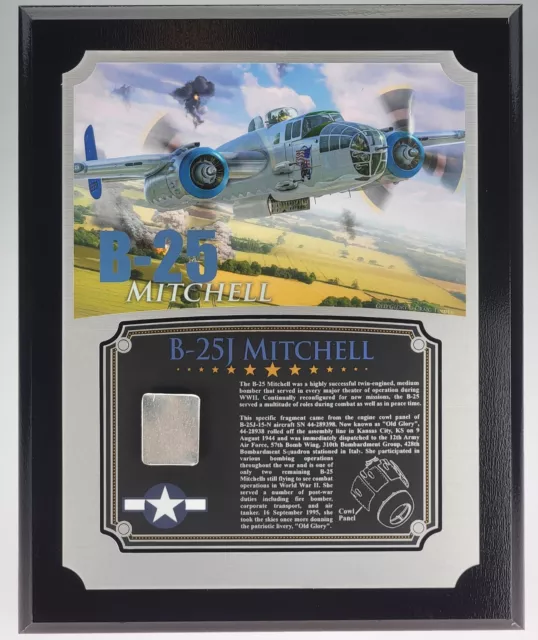 WWII B-25 Mitchell Plaque - Full Color 8"x10"