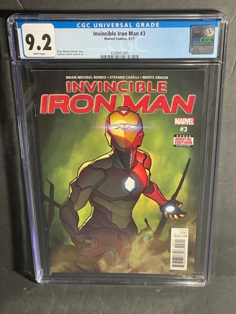 Marvel Comics Invincible Iron Man # 3 (2017). Cgc 9.2 Free Shipping