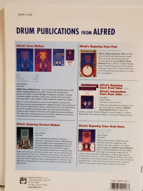 Alfreds Drum Method Book 1 By Sandy Feldstein And Dave Black 12 Inches 2