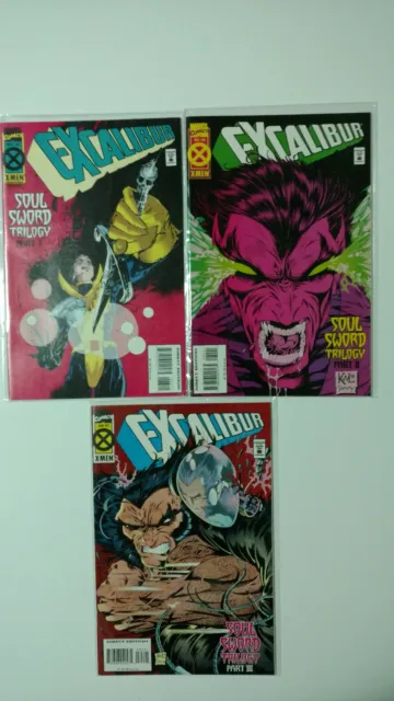 Excalibur #'s 83, 84, 85 1994 High Grade 9.2 Marvel Comic Book Set K7-208