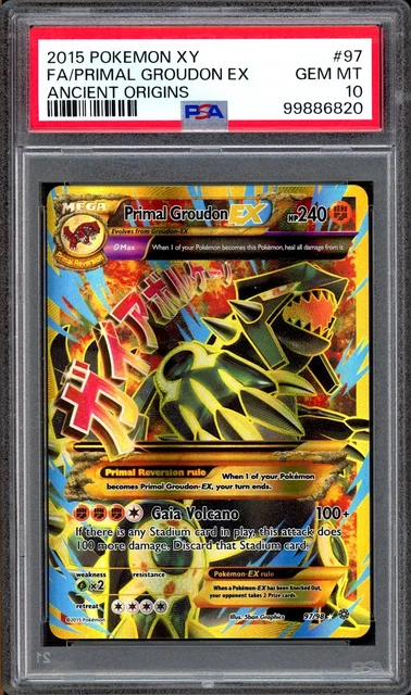 PSA8】ゲンシグラードンEX 英語 97/98 Primal Groudon 👁👄👁 PRIMAL