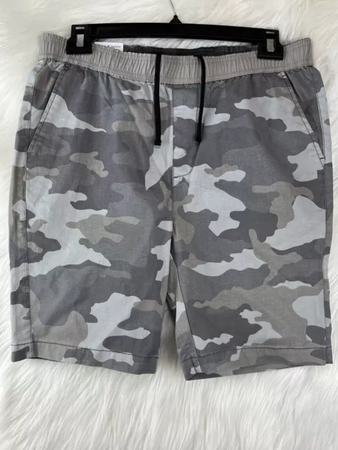 Mens Hudson & Barrow  Stretch Shorts Size 33 Gray Camo $60 NWT