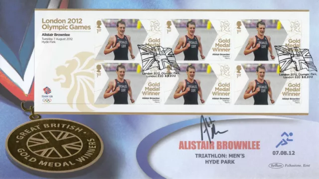 (94750) GB Benham FDC ALISTAIR BROWNLEE SIGNED Olympic Games London E20 2012