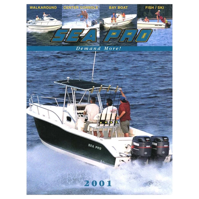 2001 Sea Pro Boats Consumer Catalog Brochure Walkaround Center Console Bay Boat