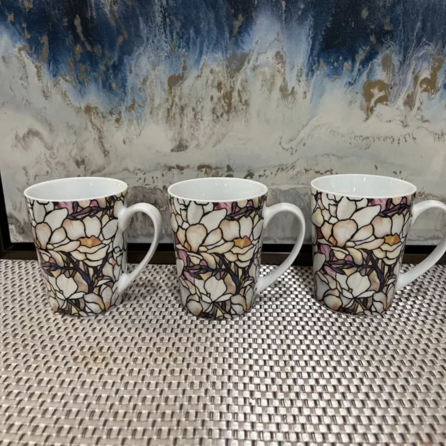 Metropolitan Museum of Art 3 Coffee Mugs Louis Comfort Tiffany Stained Glass2013