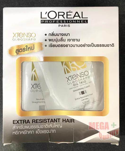 LOreal Xtenso Oleoshape Straightening Kit for Extra Resistant Hair BLACK 125 g.