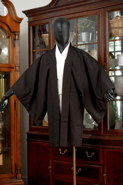 Dear Vanilla Japanese Silk Haori Jacket Men's Kimono Authentic Japan Vintage