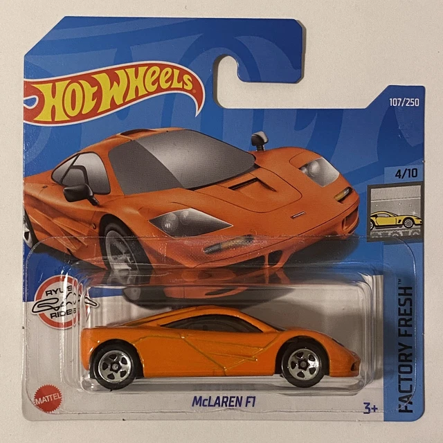Hot Wheels McLaren F1 Factory Fresh – Modellauto 4/10, Orange, Kurzkarte, Mattel 2022