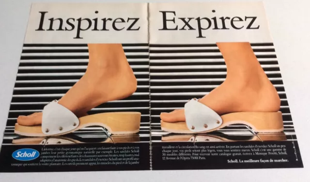 Publicité de Presse Chaussures Scholl  French press Ad 1982