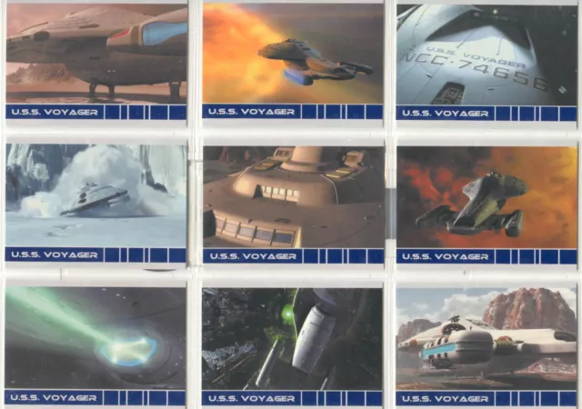 Quotable Star Trek Voyager - "U.S.S. Voyager" Set of 9 Chase Cards #V1 -V9