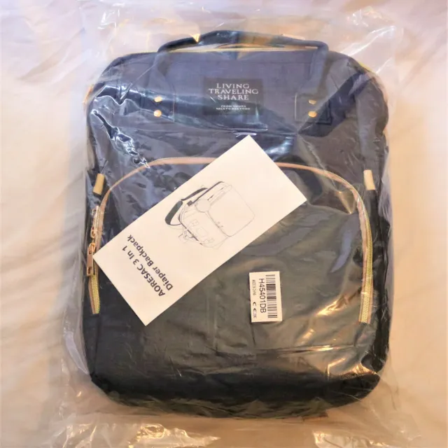 3 in 1 Foldable Diaper Bag Baby Bed Portable Bassinet Crib Backpack Travel Sleep