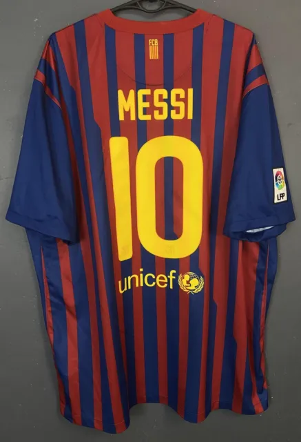 Messi Mens Nike Fc Barcelona 2011/2012 Football Soccer Shirt Jersey Size 2Xl Xxl