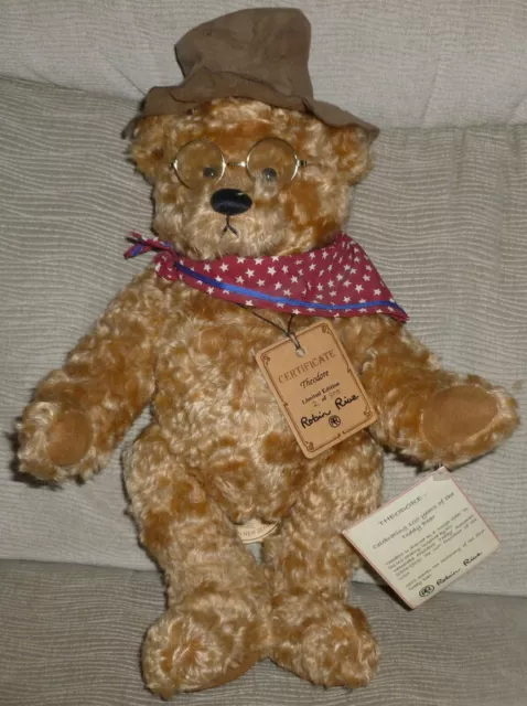 Robin Rive Limited Edition Mohair Teddy Bear Theodore - 16" - very rare 2 of 300