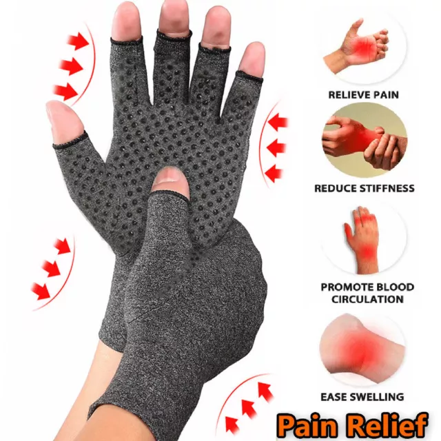 Anti Arthritis Compression Gloves Support Hand Wrist Pain Therapy Rheumatoid