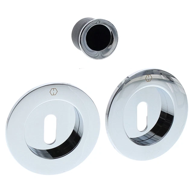 HOPPE Latón Concha de Puerta Corredera M471 Cromado 33-48MM Buntbart para