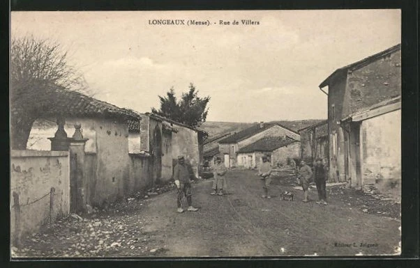 CPA Longeaux, Rue de Villers