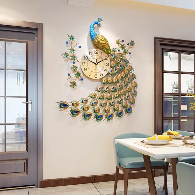 Luxury Wall Clock 8.26 Inch 3D Metal Big Watch Art Decoration Modern New