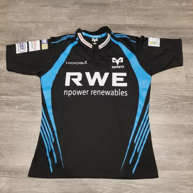 Ospreys Rugby Shirt Kooga Home Kit Rugby Union Jersey Wales 2011 2012 Men's Sz S