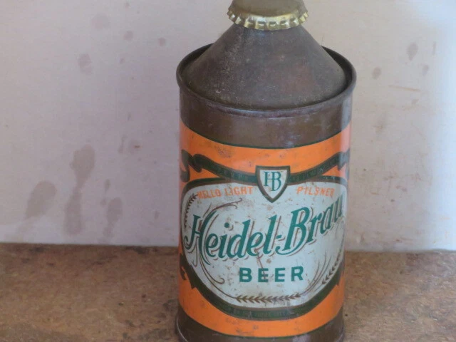 Heidelbrau. Beer.   Solid. Sioux City Ia. Cone. Top