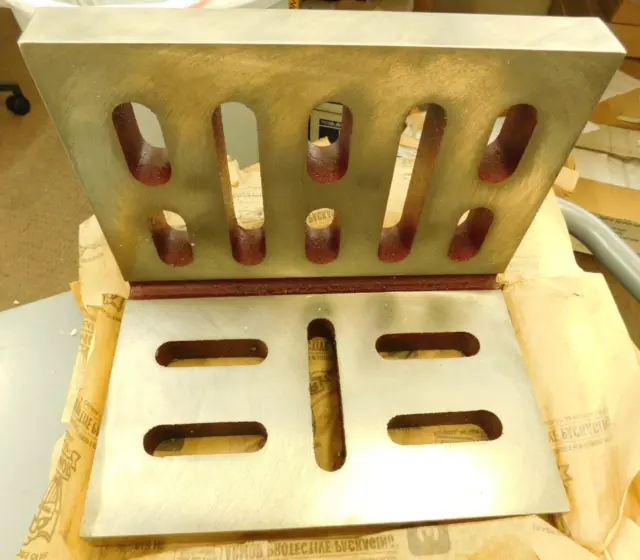 SUBURBAN TOOL Cast Iron Machined Angle Plate 12" W x 8" Deep x 9" H SAO120908