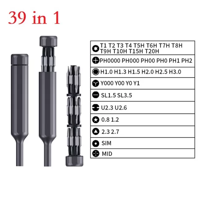 Magnetic Manual Tail Cap Rotates Anti Slip Handle Precision Screwdriver Set