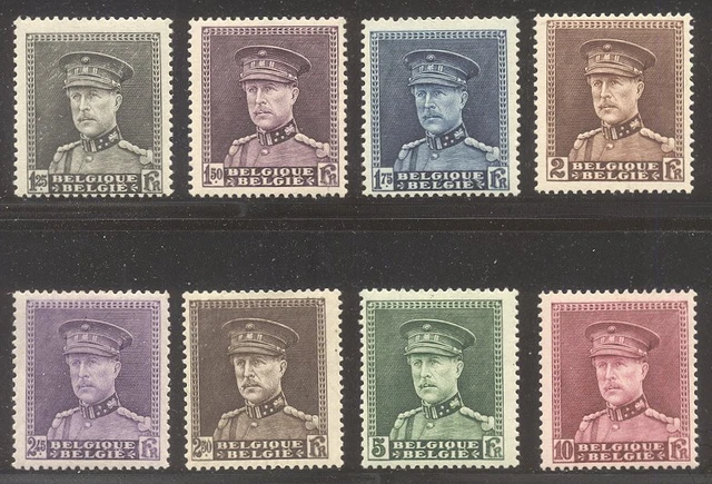 Belgique #229-36 Nh Menthe - 1931 Albert Ensemble