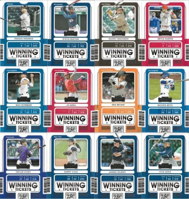 2021 Contenders "WINNING TICKETS" 12 Card Complete Insert Set - KEY PLAYERS!
