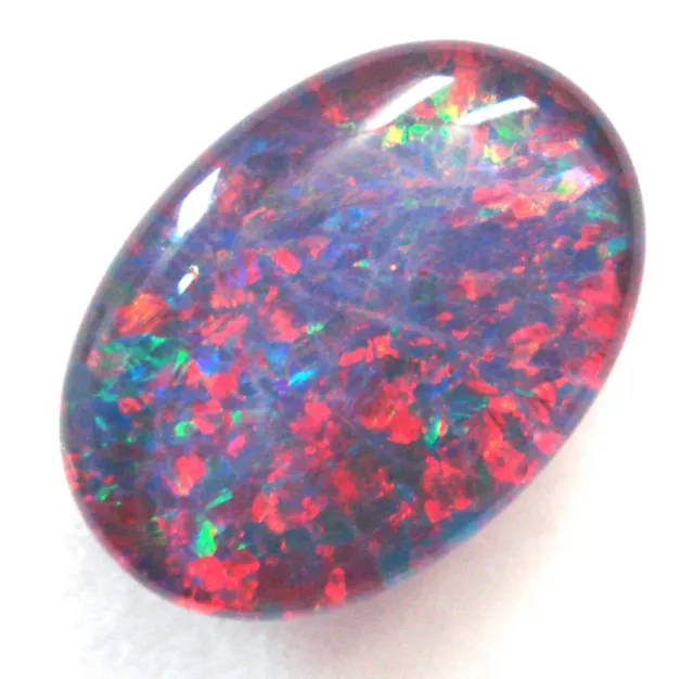 14x10x4mmLoose Stone Natural Black Triplet Opal Stone For Ring Pendant Bracelet