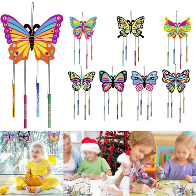 Kit artisanal papillon vibrant carillon à vent pour enfants bricolage arts et a