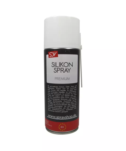 1x Silikonspray 400ml Siliconespray  Kunststoff- und Gummipflege Gleitmittel