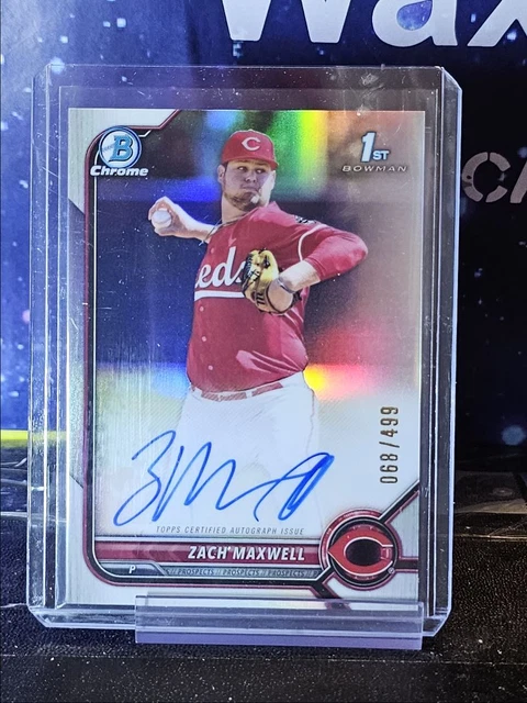 2022 Bowman Chrome 1st Autograph Refractor Zach Maxwell Auto /499 WHC159