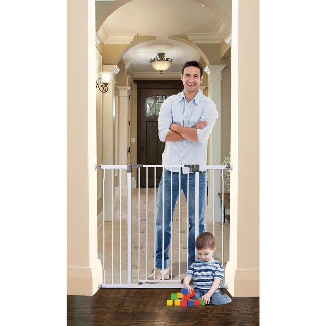 Liberty Tall Hallway Auto Close Stay Open Gate-White