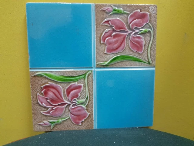 Vintage English Majolica Tile 2