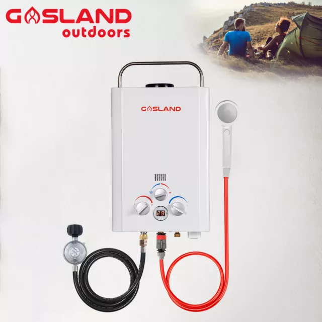 GASLAND Portable Gas Hot Water Heater LPG Outdoor Shower Water System Instant 8L