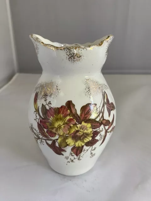 Antique C&H Tunstall “Petunia” Vase. Made In England 5.5 Inches Tall