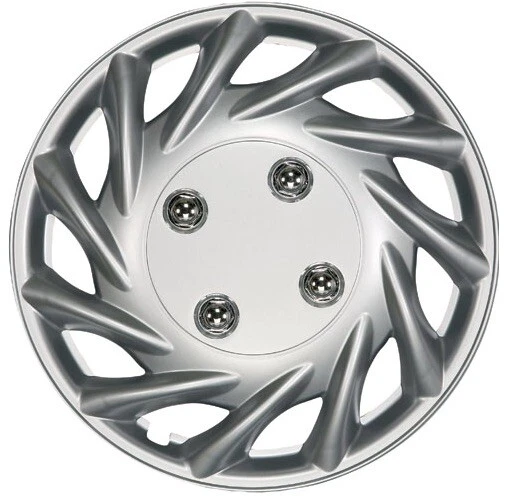 Vegas 13" Car Wheel Trims Hub Caps Plastic Covers Set of 4 Silver Universal