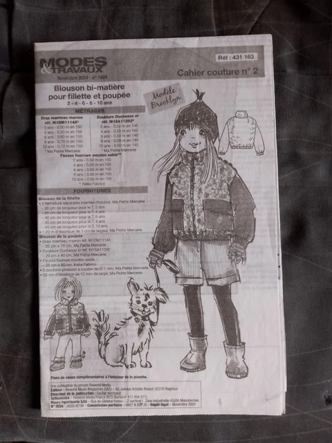 page originale poupées Modes et Travaux + copie des patrons