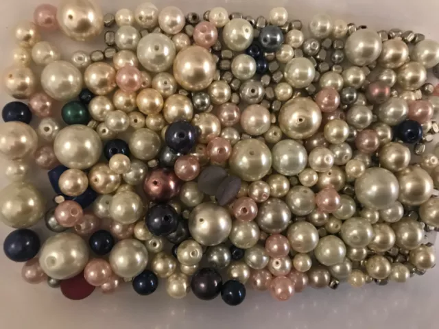 Mixed Lot Loose Beads Colourful Jewellery Making Beads Arts Crafts Reworking x9